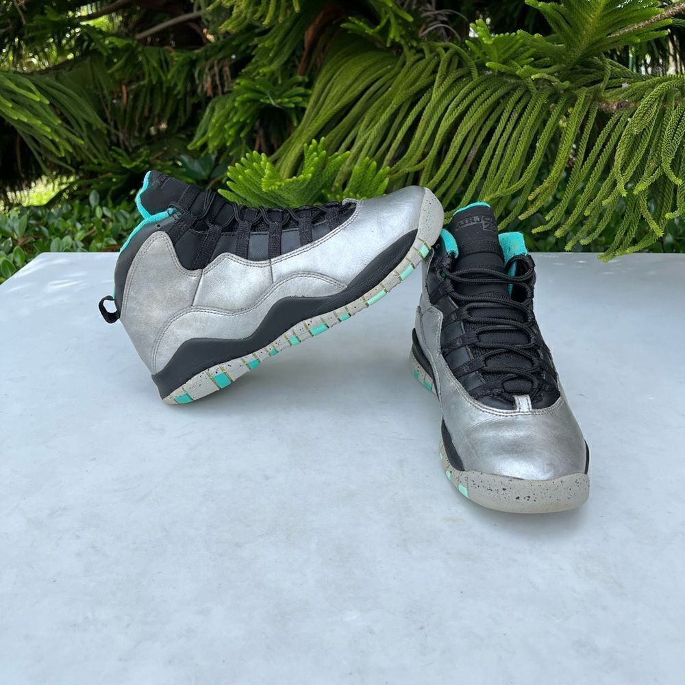 Jordan 10 Retro 30TH Lady Liberty Metallic Shoes Youth Womens Size: 8